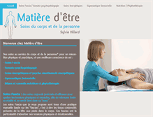 Tablet Screenshot of matieredetre.com